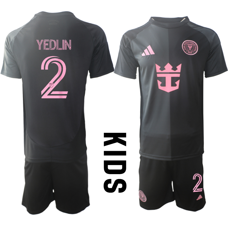 Youth 2025-2026 Club Inter Milan CF away Black 2 Soccer Jersey